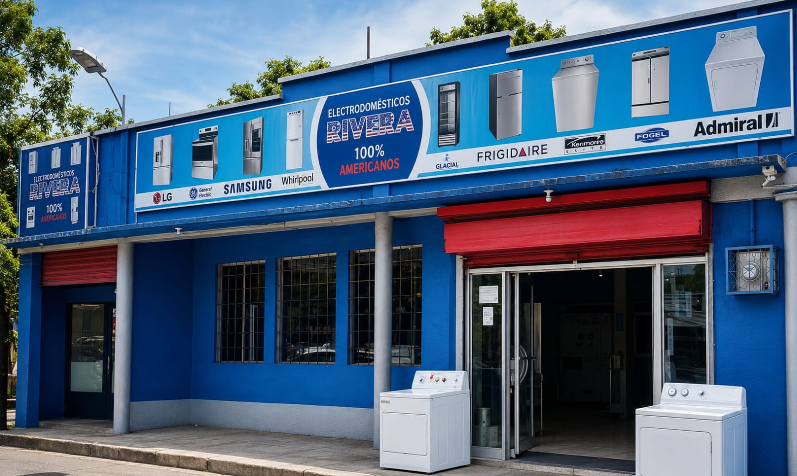 Fachada de Electrodomésticos Rivera en San Pedro Sula — tienda de electrodomésticos importados