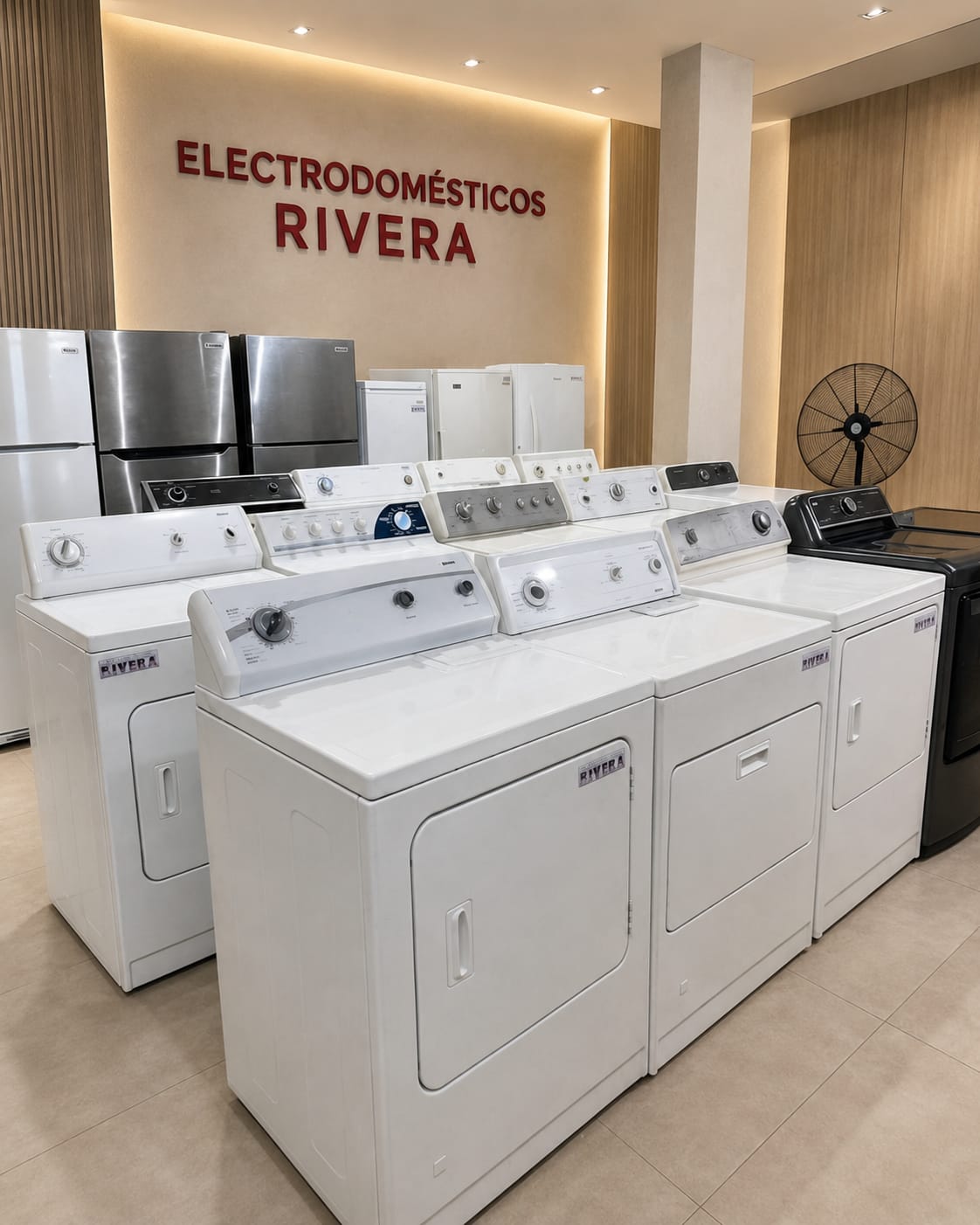 Secadoras en exhibición — Electrodomésticos Rivera, San Pedro Sula