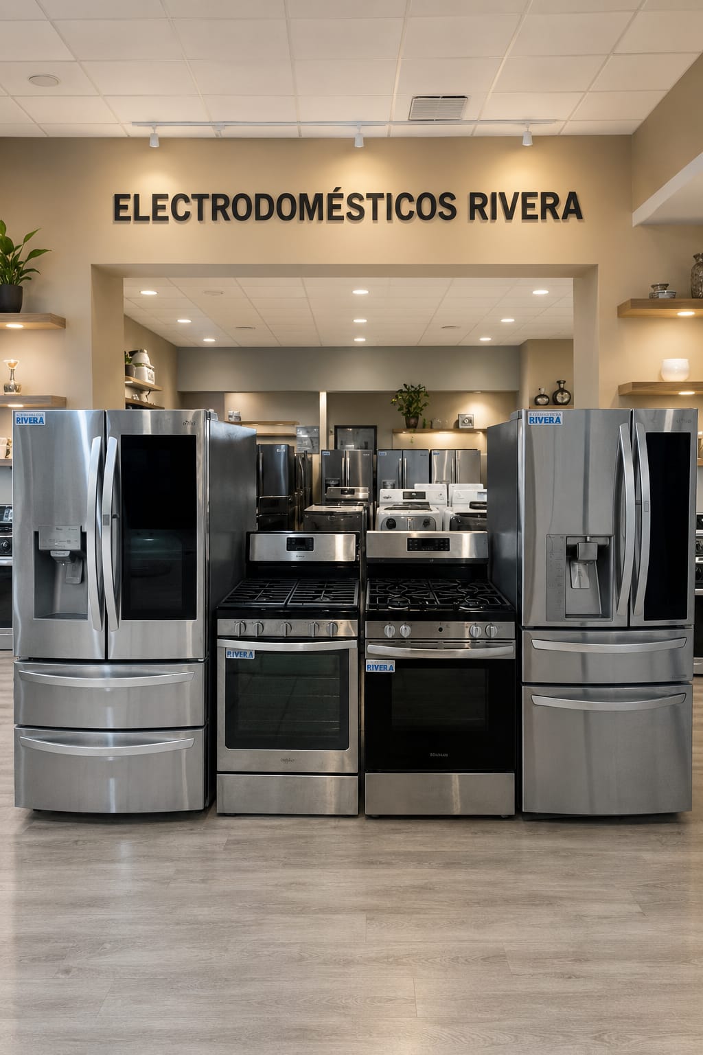 Showroom — pared principal — Electrodomésticos Rivera, San Pedro Sula